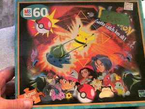 Vintage Pokemon Puzzle 60pc Gotta Catch Them All Complete EUC - Picture 1 of 3