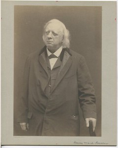 HENRY WARD BEECHER, PORTRAIT BY G.C. COX. 8.75X6 SEPIA PLATINUM  10X8.25 CARD.