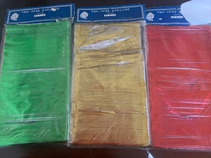 Vintage Christmas Two Tone SPIRAL GARLAND 6”x 9' Red Green Gold FOIL Japan - Picture 1 of 6