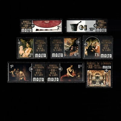 Malta, Scott 409-416, St. John in Malta, 1970, MH - Image 1 of 2