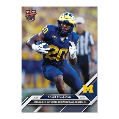 Kalel Mullings Michigan Wolverines - 2024 Bowman U Now Football Card 18 - Image 1 of 2