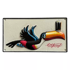 Guinness Flying Toucan Cast Iron Sign 30x16cm - Picture 1 of 1