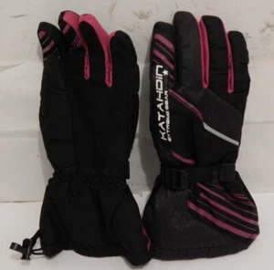 Snowmobile Gloves Katahdin Gunner Gloves Black/Pink Textile Waterproof Small - Imagen 1 de 1