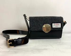 Bolso de Hombro Harris Tweed Por Snow Paw Negro NUEVO SIN USAR Carrera Diaria - Imagen 1 de 8