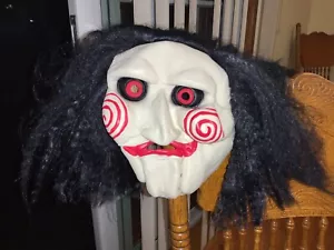SAW Movie Billy the Puppet Full Head Latex Mask Vintage Halloween 2004 - Picture 1 of 4