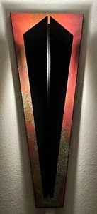 Juego de 2 luces aplique Hubbardton Forge ángulo cónico 20" negro y cobre con cable - Imagen 1 de 10