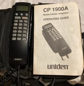 Sac Uniden vintage téléphone CP1900-A étui de transport téléphone voiture adaptateur secteur ~ étui pauvre