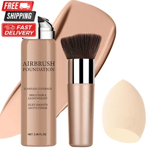 Airbrush Foundation Makeup Spray, Long Lasting Waterproof Full Coverage Foundati - Picture 1 of 12