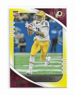 Thaddeus Moss 2020 Absolute Yellow Dollar Tree Rookie RC Card #191 LSU Tigers  - Image 1 of 2