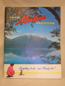 Vintage Souvenir Booklet Your Montana Vacation 35 Pages Glacier National Park - Picture 1 of 12