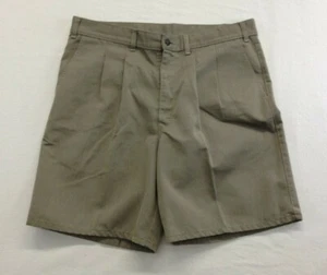 Denver Hayes Men's Size 38 Brown Micro Check Pleated Front Walking Shorts - Picture 1 of 5