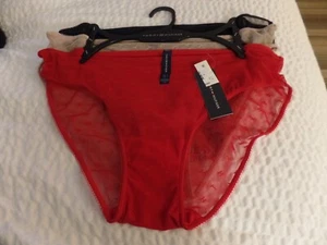 WOMEN'S, PANTIES. TOMMY HIFILGER, LACE BIKINI STYLE, NEW, 3 PACK, SIZE L - Picture 1 of 12