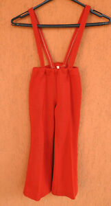 Vintage 70s Boys Pants GWENDACRIL Red Size 110 (4-5 years)