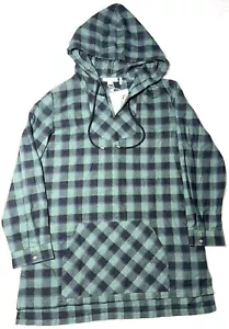 NEU Simply Noelle blau kariert Buffalo kariert Flanell Hoodie Kapuze Tunika XXL 18-20 - Bild 1 von 5