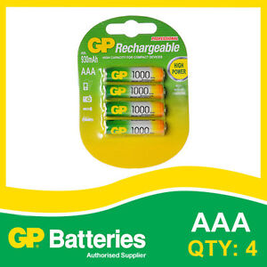 GP NiMH 950 AAA Battery card of 4 [RECHARGEABLE BATTERIES]