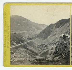 1860s Stereoview Sychnant Pass From Old Conway Road, Francis Bedford North Wales - Picture 1 of 3