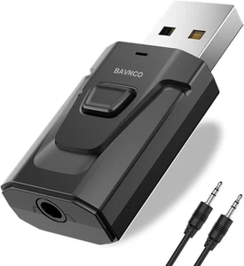 Adaptateur Récepteur Bluetooth, BAVNCO Bluetooth 5.0 Récepteur Stéréo Mains Libres Voiture - Photo 1/8
