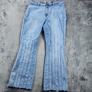 Judy Blue Jeans Womens 16W Flare High Rise Medium Wash Fray 70s Hippie Boho - Picture 1 of 11