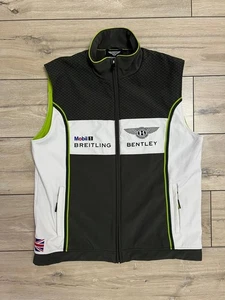 Men Bentley Mobil 1 Breitling Racing England Softshell Waistcoat Vest Gilet sz L - Picture 1 of 8
