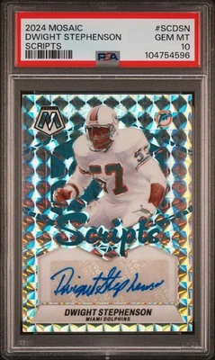 2024 Panini Mosaic PSA 10 Gem MT Scripts Dwight Stephenson #SC-DSN (AU) Auto - Image 1 of 3