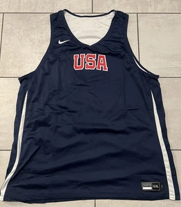 Team USA Player Issued Practice Reversible Nike Trikot Blau Weiß Größe XXLT - Bild 1 von 6