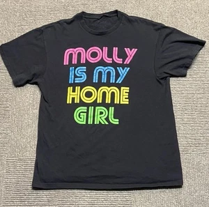 Molly is My Home Girl Neon Schwarz Shirt EDC Raver Shirt Rave Erwachsene L Spencers - Bild 1 von 12