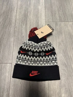 Nike Peak Fair Isle Pom Gorro Vacaciones Unisex Talla Única HF0188-010 Navidad Foto 1 de 4
