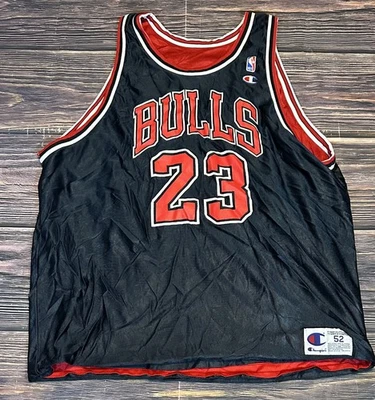 Camiseta de colección campeón Michael Jordan Chicago Bulls para hombre 52 reversible NBA Foto 1 de 4
