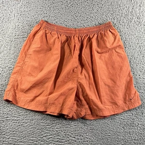 VINTAGE NIKE SHORTS YOUTH LARGE 12-14 ORANGE NYLON Y2K FITS 28x4.5 STRETCH - Picture 1 of 8