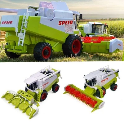 Farm Tractor Toy Combine Harvester Truck High Simulation Vehicl Inertial Driving