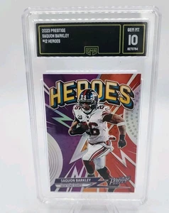 Saquon Barkley 2023 Prestige Heroes #H-12 GMA Graded GEM Mint 10 - Bild 1 von 2