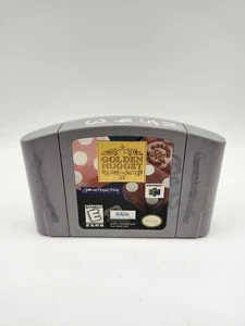 Golden Nugget 64 (Nintendo 64, 1998) N64 carrello autentico TESTATO raro come nuovo retrò - Foto 1 di 7