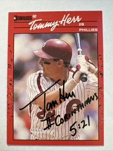 TOMMY HERR 1990 Donruss #75 Autographed SIGNED Card PHILADELPHIA PHILLIES - Picture 1 of 2
