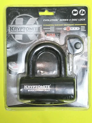 HIGH SECURITY Kryptonite Disc Padlock MOTORCYCLE ATV SCOOTER CHAIN BIKE LOCK - Image 1 of 4