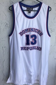 Vintage Dominican Republic Sewn #13 Basketball Jersey~Men’s L~Steve & Barry~L👀K - Picture 1 of 11