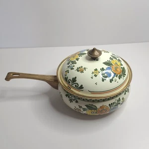 VILLEROY BOCH ALT AMSTERDAM Emaillegeschirr 8" Kochtopf mit Deckel Blumenmuster - Bild 1 von 13