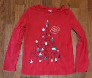 Carter's KIDS Sz 6 Christmas Dogs Bears Cats Animals Holiday Romper Dress - Picture 1 of 3