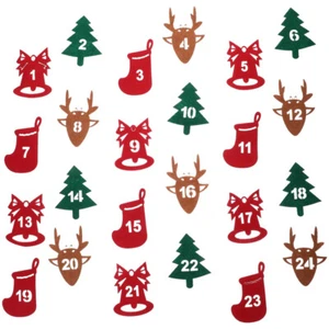 24 Pcs Weihnachts-Countdown-Zahlenaufkleber Weihnachtszahl Sticker - Picture 1 of 12