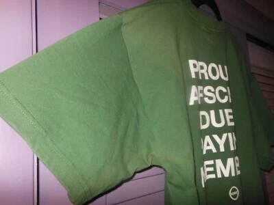 CAMISETA HOMBRE (MUJER) HECHA POR UNION AFSCME TALLA 2XL VERDE NUNCA QUIT Foto 1 de 4