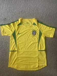 Brazil Retro Soccer Jersey - Medium - Nike - Home - Yellow/ Green - Picture 1 of 2