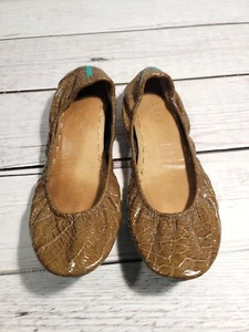 Tieks by Gavrieli Ballet Flats ~Copper Colored ~Snakeskin Print~Leather Wmns 10 - Picture 1 of 6