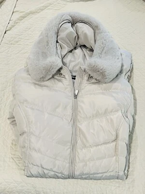 Karl Lagerfield Paris Faux Fur Puffer Winter Coat Size XL - Image 1 of 4