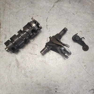 shifter forks and drum 2001 Honda XR100R XR 100 shift Transmission  OEM - Image 1 of 4