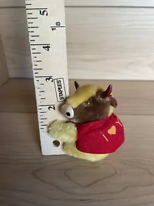 Vintage Bull Hugger Clip On Plush I Love You Vest 3” - Foto 1 di 7