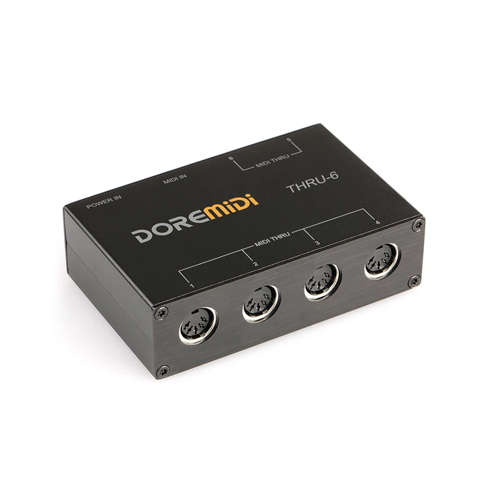DOREMiDi THRU-6 Box 6 MIDI Outputs Standard MIDI 5-Pin Interface 16 Channel O4V9 - Image 1 of 4