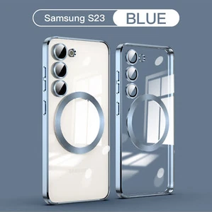 Magnetic Clear Case MagSafe Shockproof PhoneCover For Samsung S25 Ultra S24 Plus - Picture 1 of 18