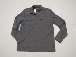 EDDIE BAUER Mens Gray Button Up L/S Woven Shirt Moisture Wicking Sz XL NWT - Picture 1 of 3