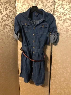 Vestido Camisa Ralph Lauren Azul Denim Talla 16 Nuevo con Etiquetas Foto 1 de 4