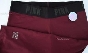 Victoria's Secret PINK Ultimate Yoga Crop Legging Flat Stretch Pant Gym Logo NWT - Picture 1 of 2