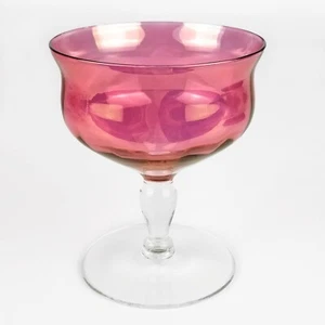 West Virginia Glass Specialty Rose Lustre 4" Low Sherbet Glass Vintage - Picture 1 of 8